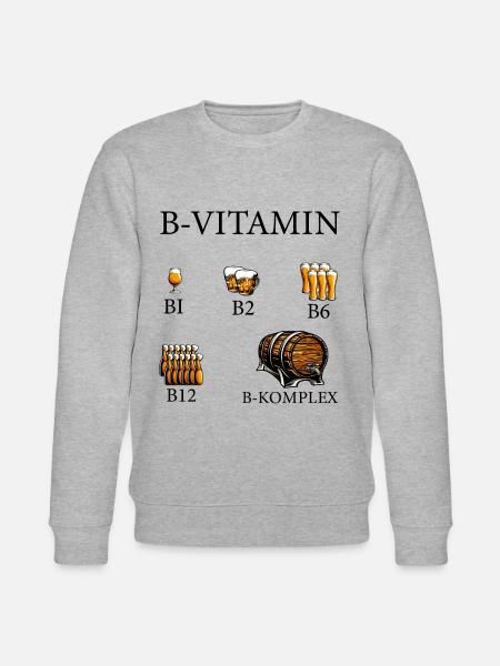 B-Vitamin Beer Alcohol - Stanley/Stella CHANGER Unisex Organic Sweatshirt - heather grey