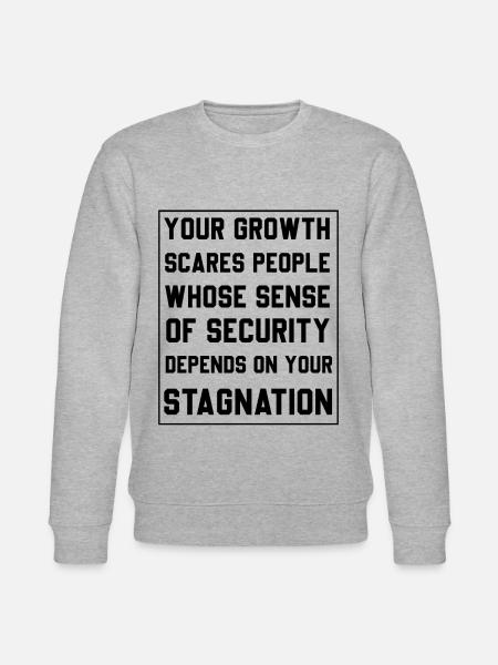 funny saying - Stanley/Stella CHANGER Unisex Organic Sweatshirt - heather grey