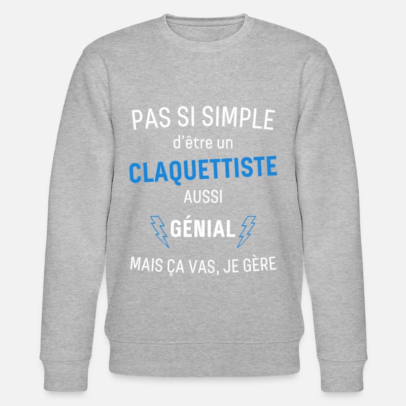 Fantastischer Tap-Player - Stanley/Stella Unisex Bio-Sweatshirt CHANGER  - Grau meliert