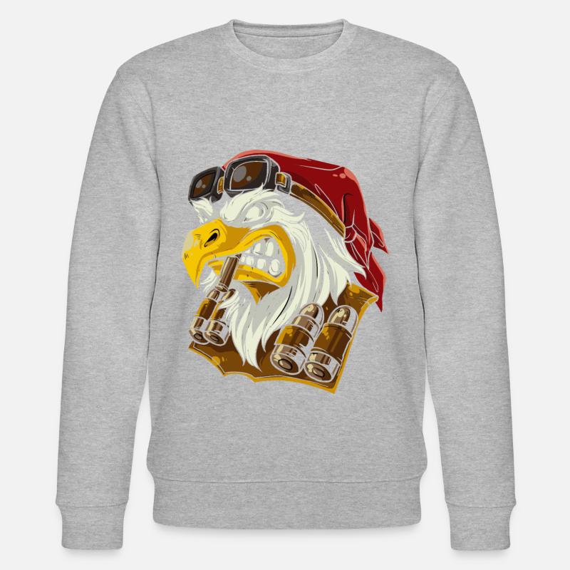 Eagle eagle head - Stanley/Stella CHANGER Unisex Organic Sweatshirt - heather grey