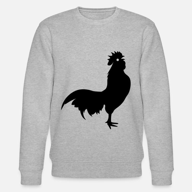 Silhouette d’animal coq - Sweat bio CHANGER Stanley/Stella Unisexe - gris chiné