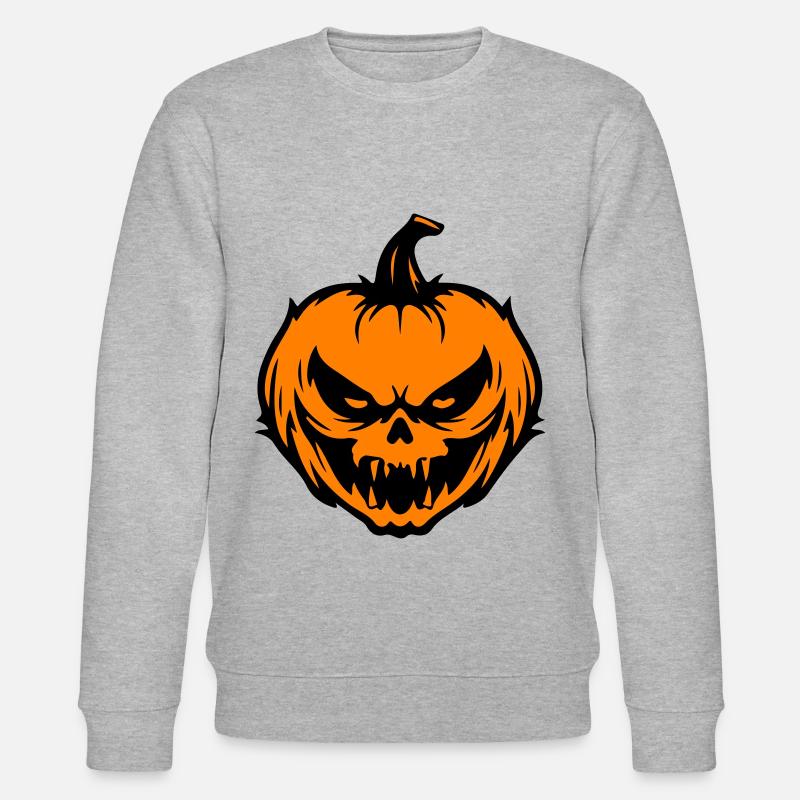 Grimace de citrouille Halloween - Sweat bio CHANGER Stanley/Stella Unisexe - gris chiné