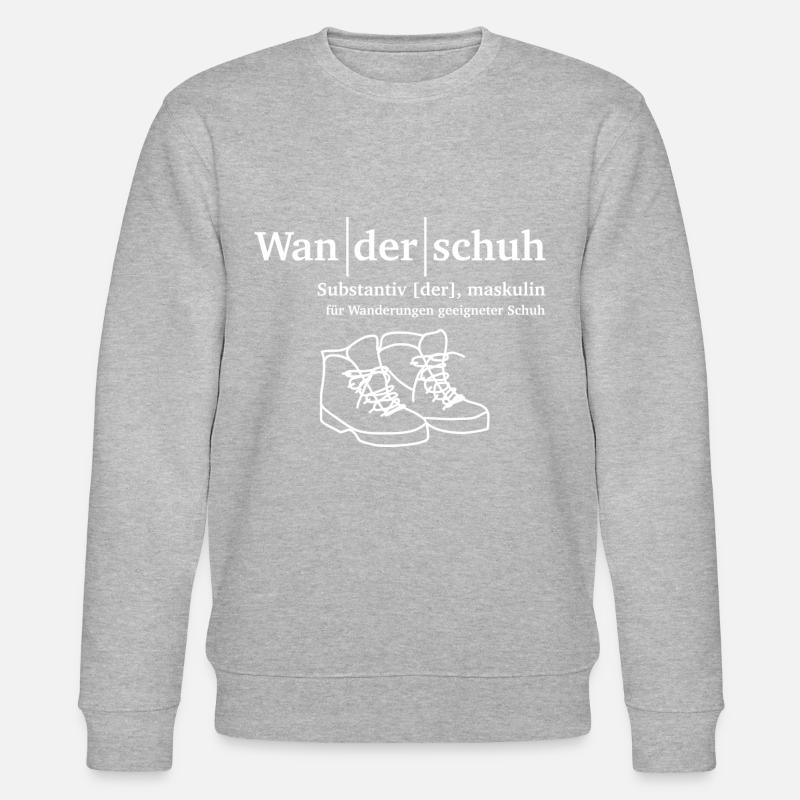 Wanderschuh Wandern - Stanley/Stella Unisex Bio-Sweatshirt CHANGER  - Grau meliert