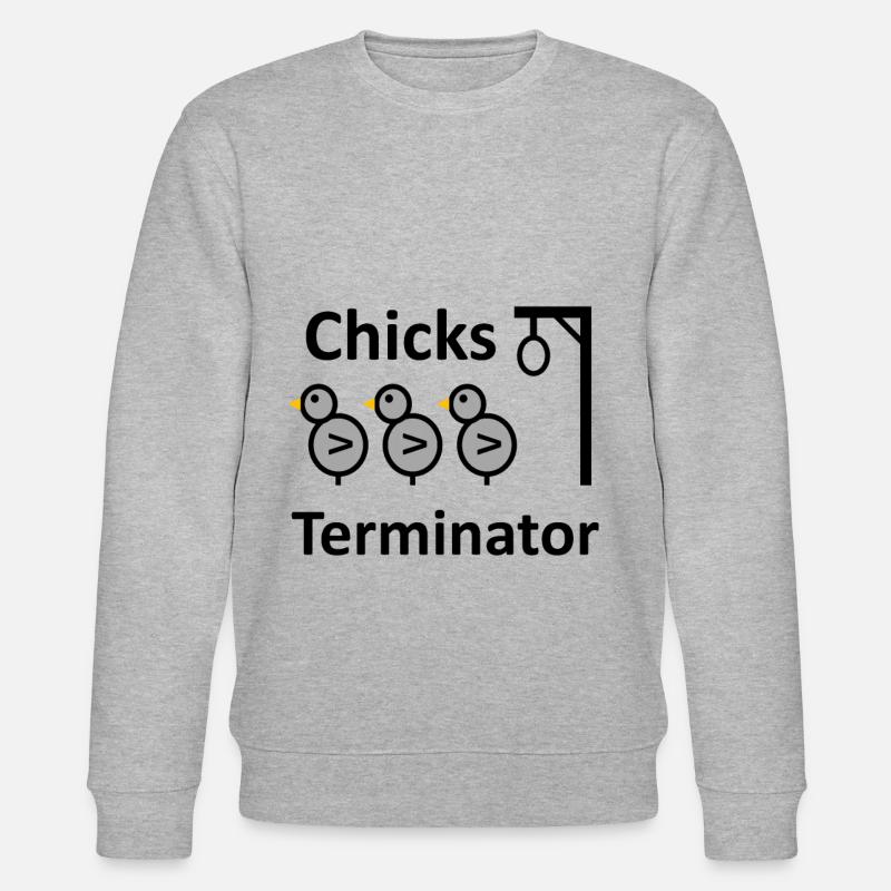 Chicks Terminator - Stanley/Stella Unisex Bio-Sweatshirt CHANGER  - Grau meliert