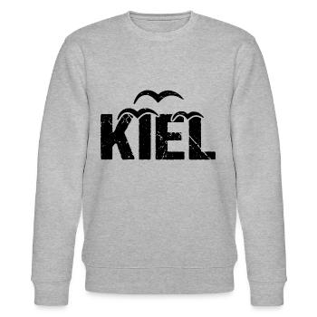 Kiel Möwe Hansestadt Kiel - Stanley/Stella Unisex Bio-Sweatshirt CHANGER  - Grau meliert - Vorne - Nik (191cm) & Marisol (170cm)