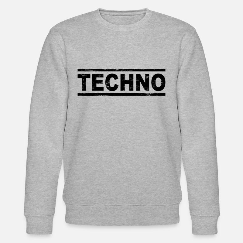 Techno - Techno musik - Symbol - Stanley/Stella Unisex Bio-Sweatshirt CHANGER  - Grau meliert
