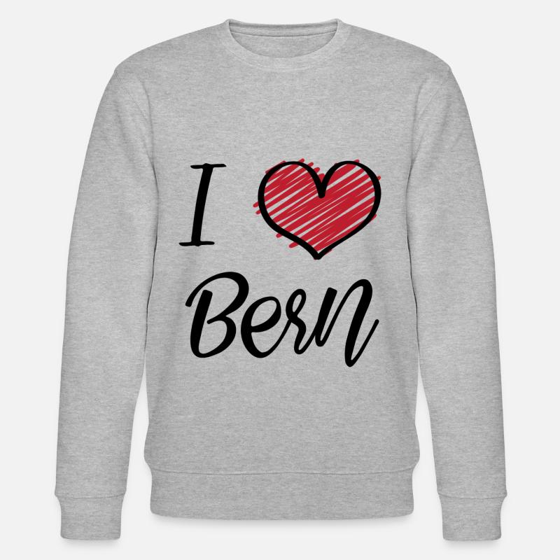 I Love Bern - Stanley/Stella Unisex Bio-Sweatshirt CHANGER  - Grau meliert