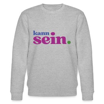 Gechillte Köpfe wissen: Alles kann sein! - Stanley/Stella Unisex Bio-Sweatshirt CHANGER  - Grau meliert - Vorne - Nik (191cm) & Marisol (170cm)