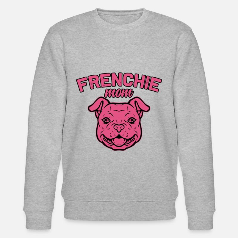Frenchie Mom - Stanley/Stella Unisex Bio-Sweatshirt CHANGER  - Grau meliert