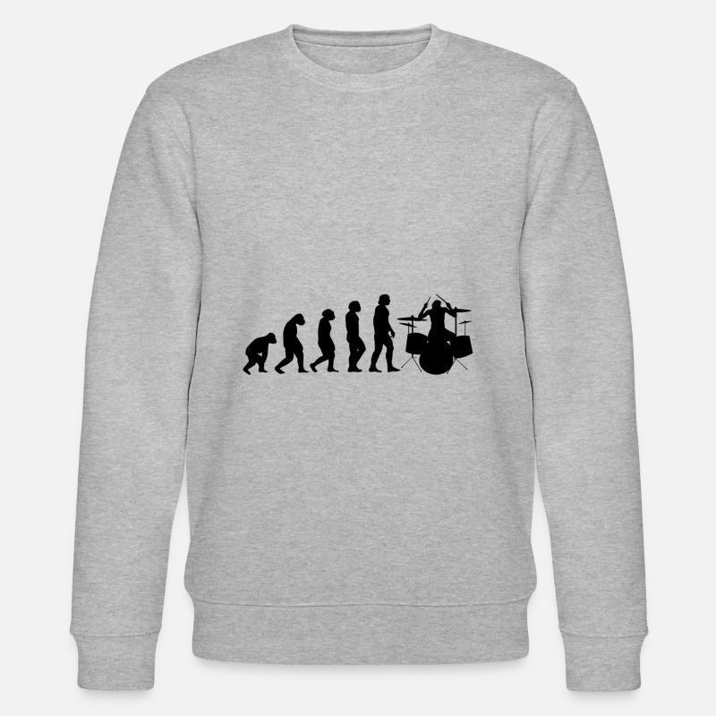Drums drummer Evolution II - Stanley/Stella CHANGER Unisex Organic Sweatshirt - heather grey