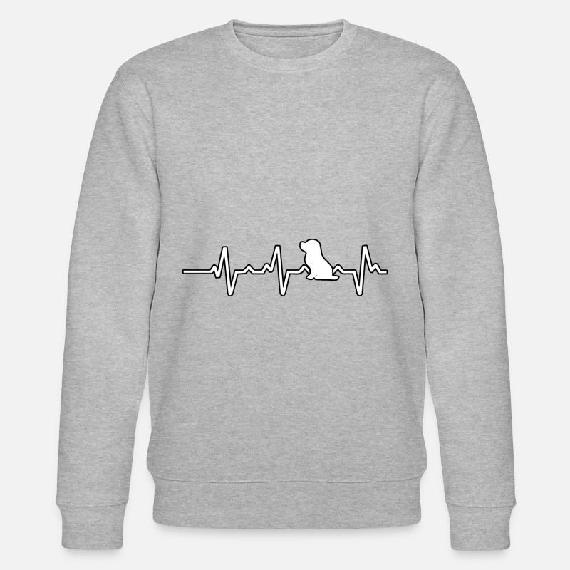 Beagle herzschlag - Stanley/Stella Unisex Bio-Sweatshirt CHANGER - Grau meliert