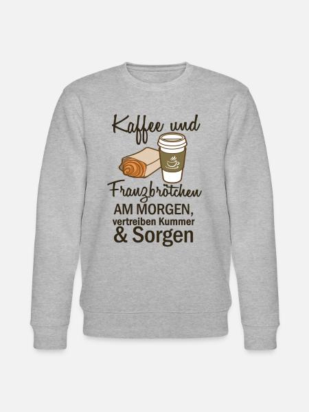 Coffee & Franzbroetchen (Black) - Stanley/Stella CHANGER Unisex Organic Sweatshirt - heather grey