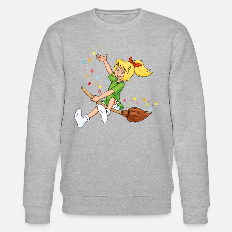 Bibi Blocksberg auf Kartoffelbrei Sternchen - Stanley/Stella Unisex Bio-Sweatshirt CHANGER  - Grau meliert