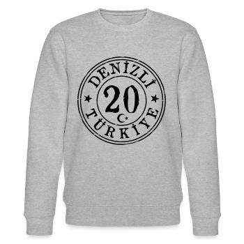 Denizli 20 Vintage - Stanley/Stella Unisex Bio-Sweatshirt CHANGER  - Grau meliert - Vorne - Nik (191cm) & Marisol (170cm)