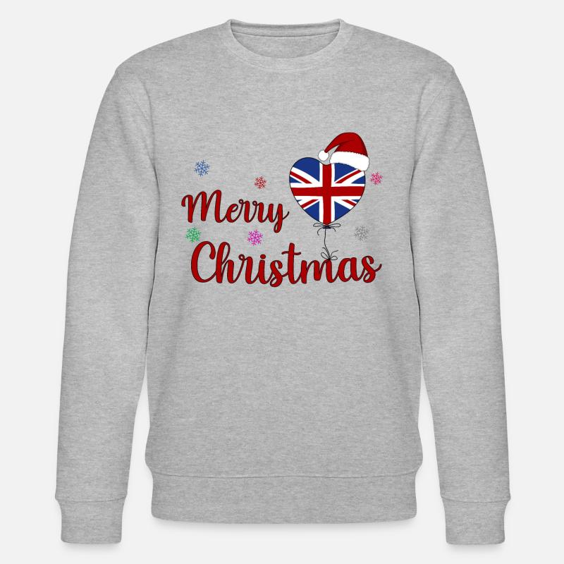 Joyeux Noël Angleterre - Sweat bio CHANGER Stanley/Stella Unisexe - gris chiné