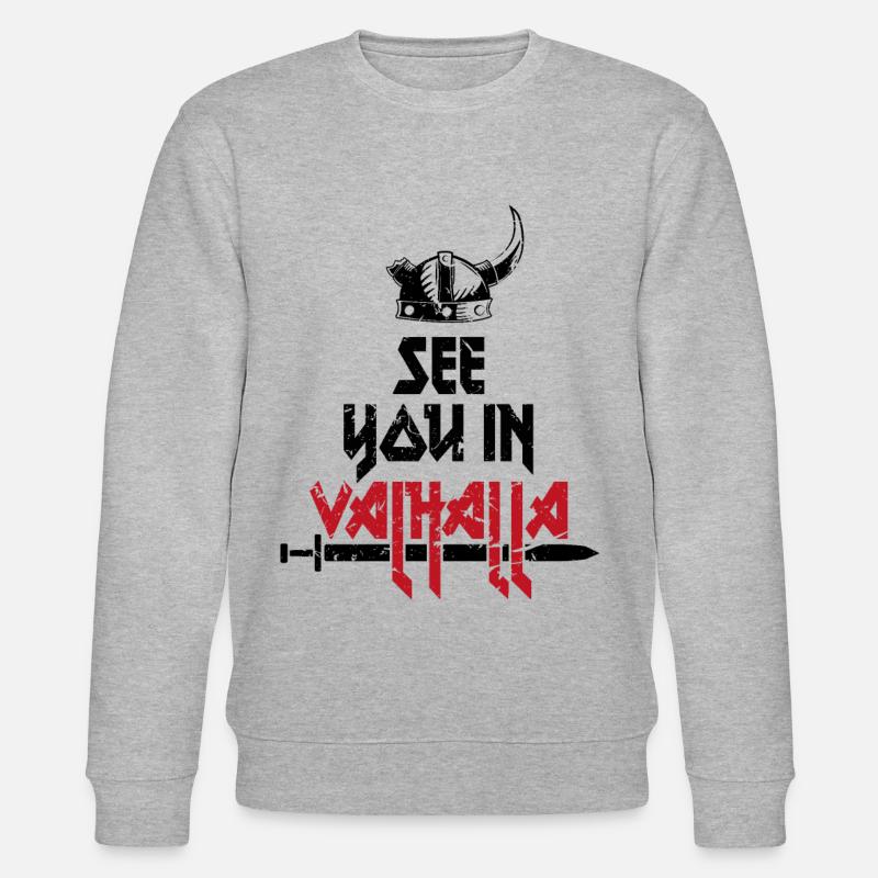 Valhalla Vikings Wikinger Assasin - Stanley/Stella Unisex Bio-Sweatshirt CHANGER  - Grau meliert