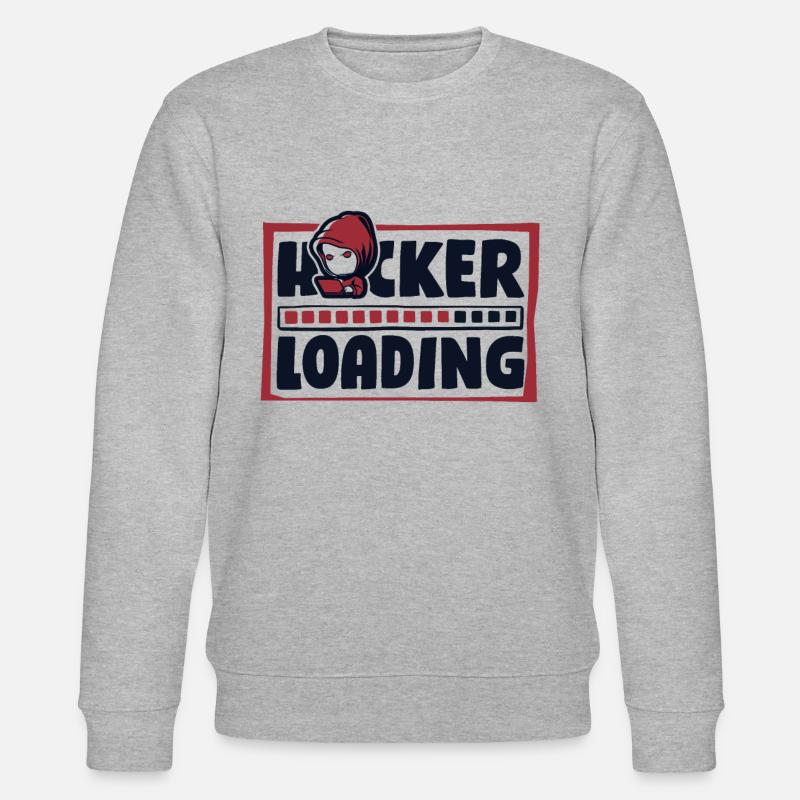 Hacker Loading Phishing Sniffer Social - Stanley/Stella CHANGER Unisex Organic Sweatshirt - heather grey