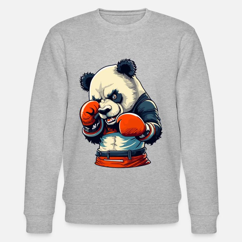Box Panda - Stanley/Stella Unisex Bio-Sweatshirt CHANGER  - Grau meliert