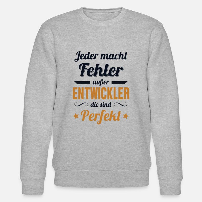 Entwickler Sind Perfekt Developer Coder - Stanley/Stella Unisex Bio-Sweatshirt CHANGER  - Grau meliert