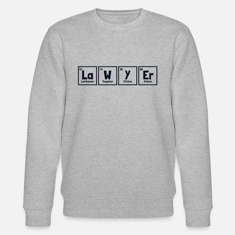 Anwalt Periodensystem der Elemente Rechtsberater - Stanley/Stella Unisex Bio-Sweatshirt CHANGER - Grau meliert