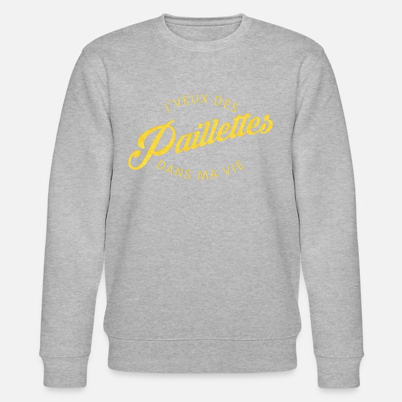 Goldener Glitzer - Stanley/Stella Unisex Bio-Sweatshirt CHANGER  - Grau meliert