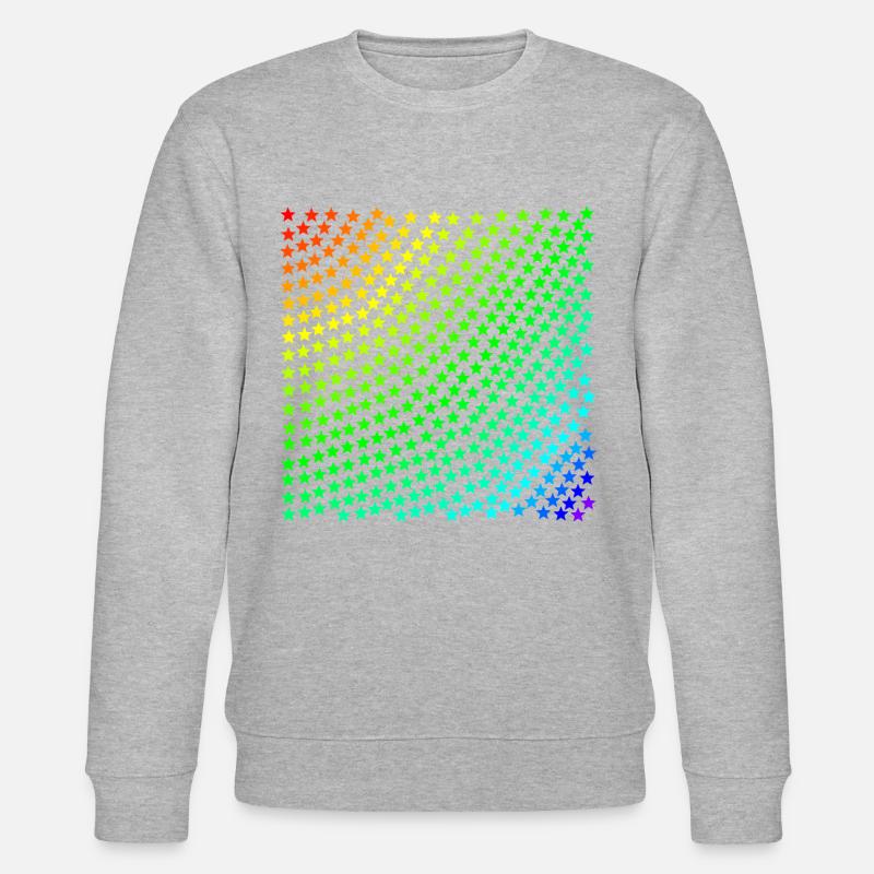 Stern Sterne Regenbogen bunt Geschenkidee - Stanley/Stella Unisex Bio-Sweatshirt CHANGER  - Grau meliert