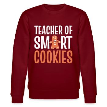 Teacher Of Smart Cookies Bäcker - Stanley/Stella Unisex Bio-Sweatshirt CHANGER  - Burgunderrot - Vorne - Nik (191cm) & Marisol (170cm)