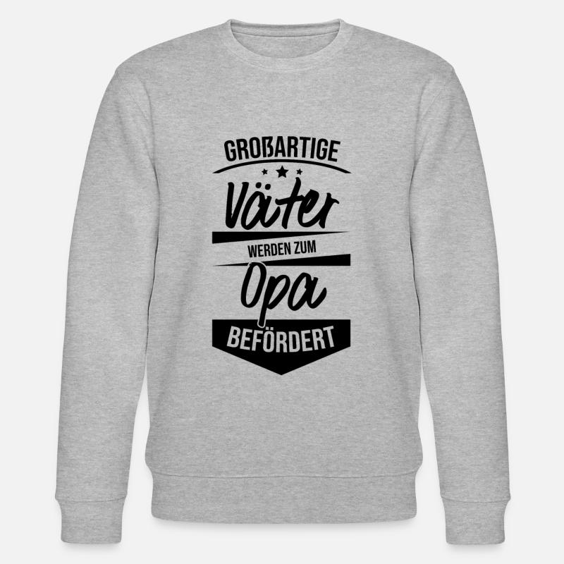 Großartige Väter Opa - Stanley/Stella Unisex Bio-Sweatshirt CHANGER  - Grau meliert