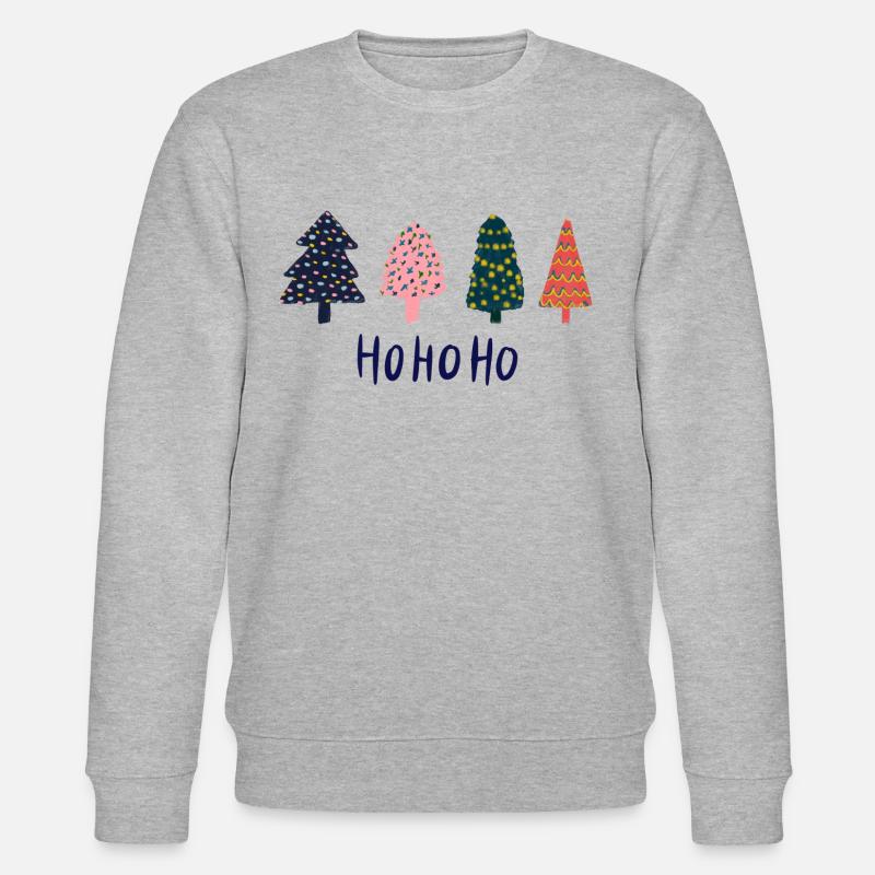 Hohoho Tannenbäume - Stanley/Stella Unisex Bio-Sweatshirt CHANGER - Grau meliert