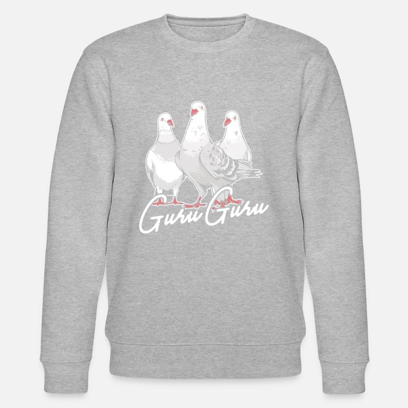 Brieftauben Guru Guru Tauben - Stanley/Stella Unisex Bio-Sweatshirt CHANGER  - Grau meliert