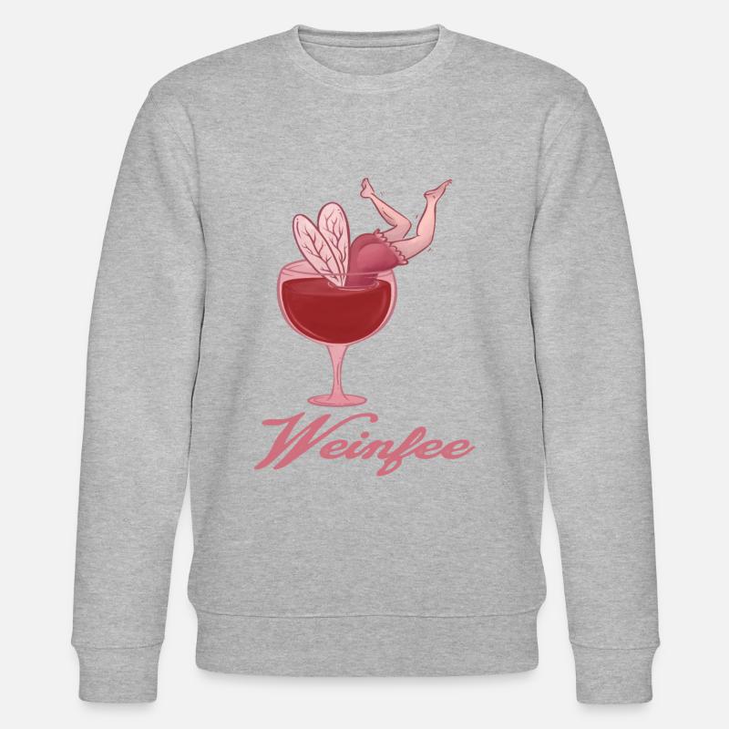 Weintrinker Weinfee Wein - Stanley/Stella Unisex Bio-Sweatshirt CHANGER - Grau meliert
