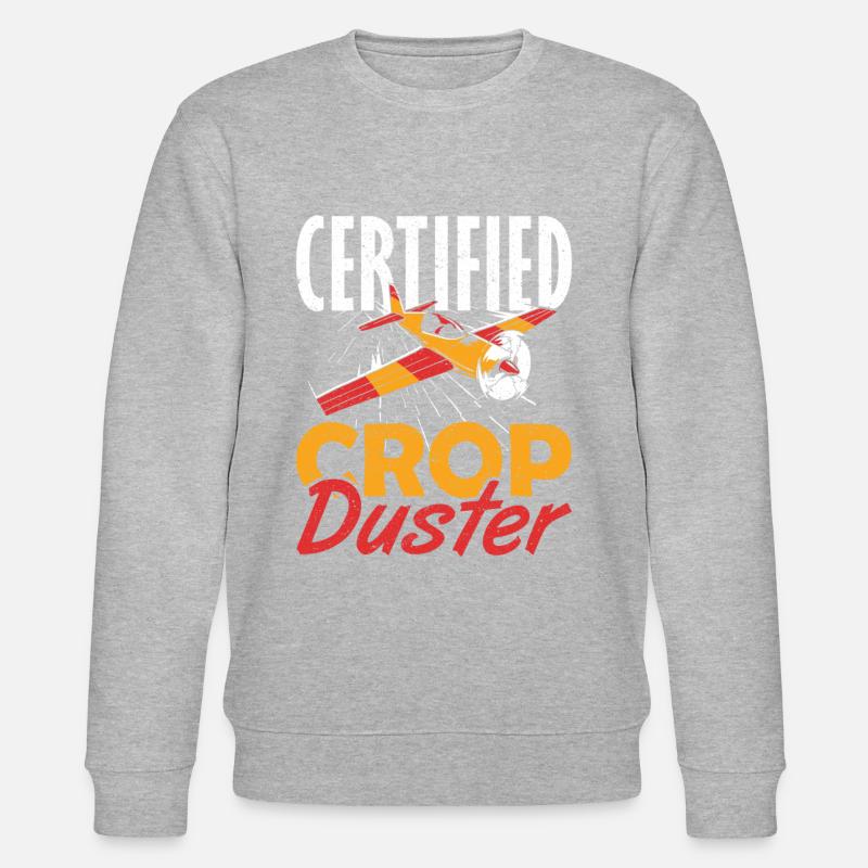 Certified Crop Duster Sprühflugzeug - Stanley/Stella Unisex Bio-Sweatshirt CHANGER  - Grau meliert