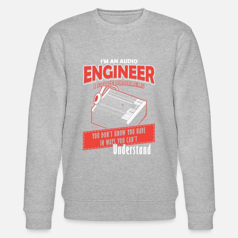 Audio Engineer Solve Problem Tontechniker - Stanley/Stella Unisex Bio-Sweatshirt CHANGER  - Grau meliert
