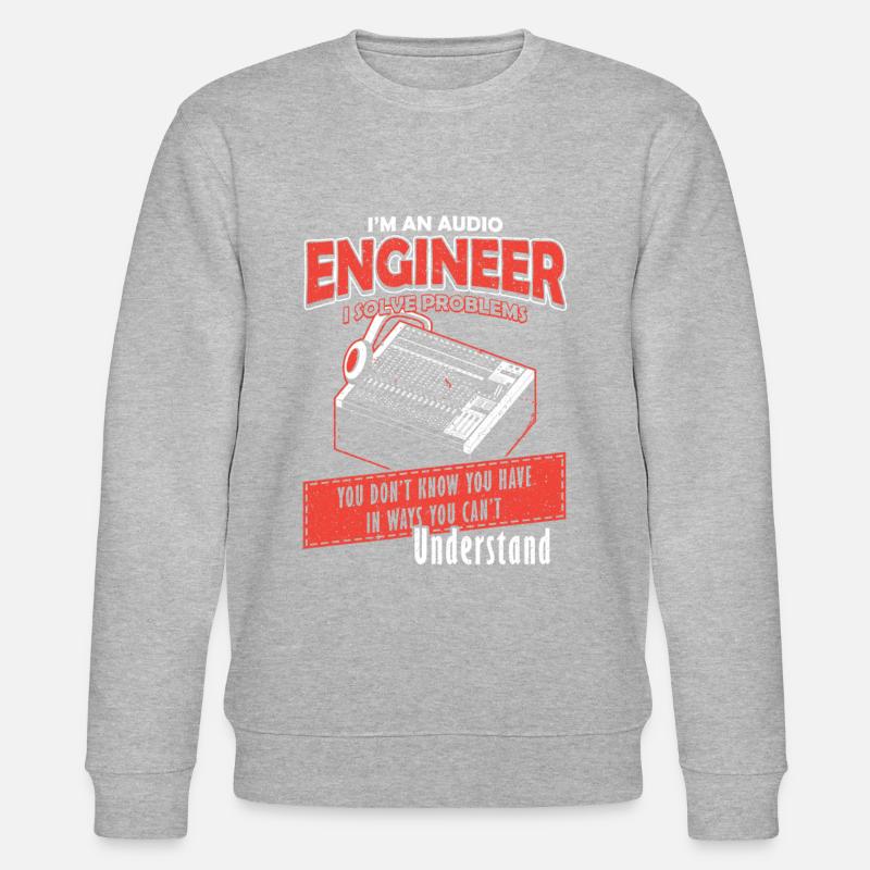 Audio Engineer Solve Problem Tontechniker - Stanley/Stella Unisex Bio-Sweatshirt CHANGER  - Grau meliert
