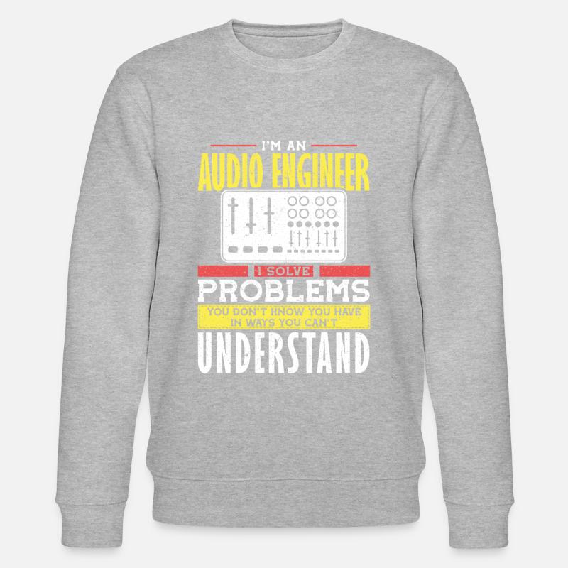 Audio Engineer Løs problem lydtekniker - Stanley/Stella CHANGER økologisk unisex-sweatshirt - gråmelert