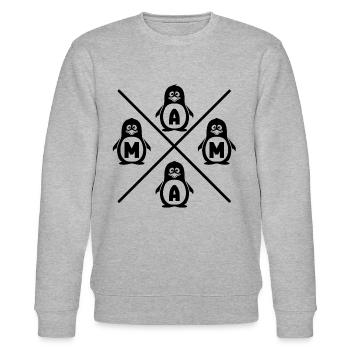 Mama - Stanley/Stella Unisex Bio-Sweatshirt CHANGER  - Grau meliert - Vorne - Nik (191cm) & Marisol (170cm)