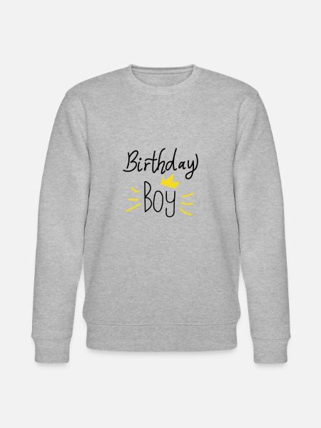 Hyvää syntymäpäivää poika krown syntymäpäivä poika kruunu - Stanley/Stella CHANGER unisex luomu-collegepaita - harmaasävyinen