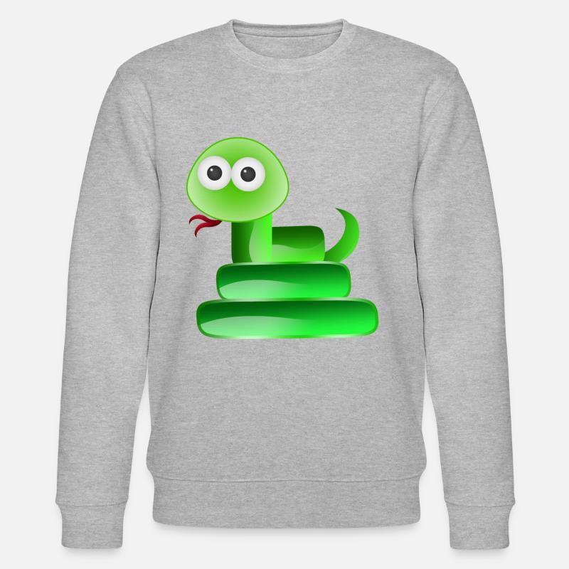 Snake Reptile - Stanley/Stella Unisex Bio-Sweatshirt CHANGER  - Grau meliert