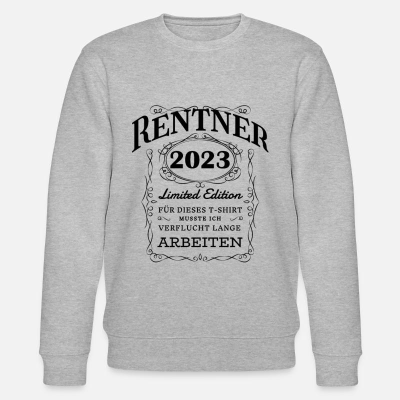 Rentner 2023 lustiger Spruch - Stanley/Stella Unisex Bio-Sweatshirt CHANGER  - Grau meliert