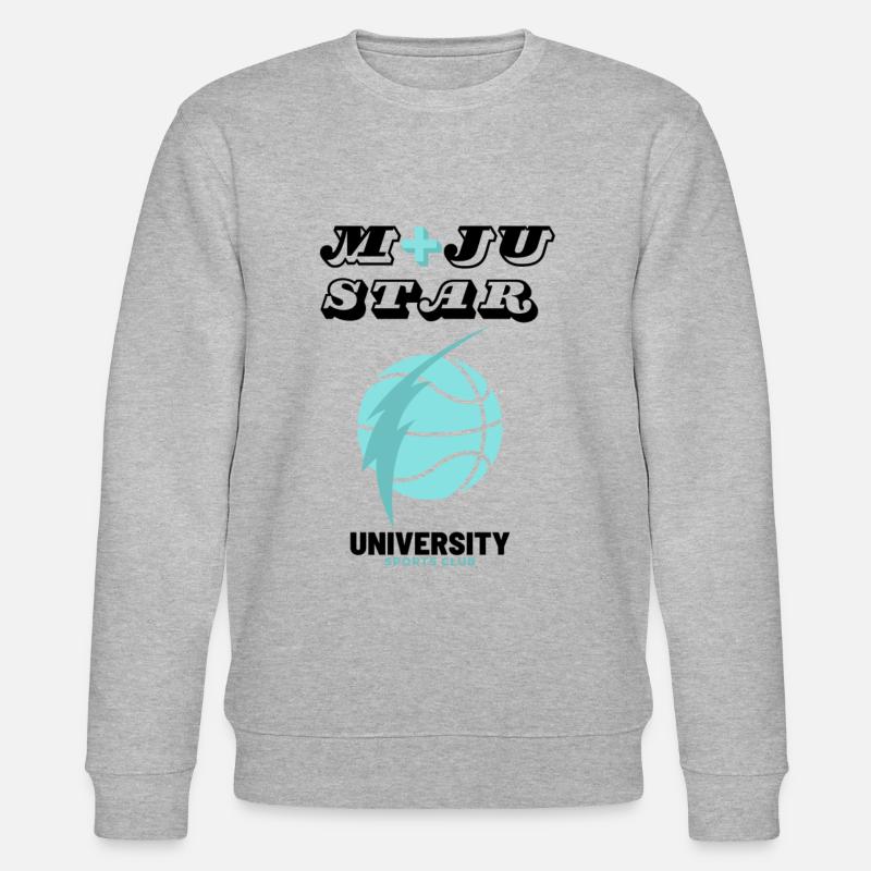 MAJUKO Basketball Collage Design avec Blue Lightning - Sweat bio CHANGER Stanley/Stella Unisexe - gris chiné