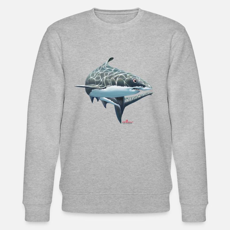 Grand requin blanc / requin - Sweat bio CHANGER Stanley/Stella Unisexe - gris chiné