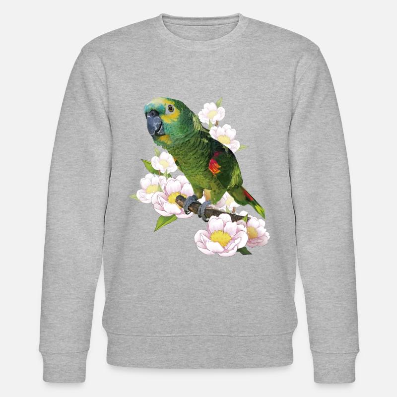 The blue-fronted amazon - Stanley/Stella CHANGER Unisex Organic Sweatshirt - heather grey