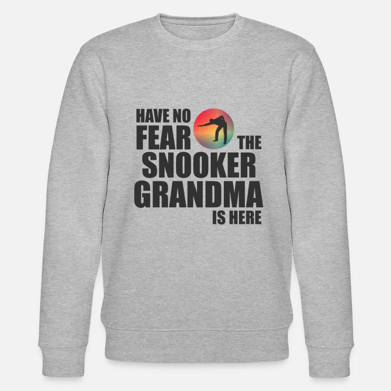Die Snooker Oma - Stanley/Stella Unisex Bio-Sweatshirt CHANGER  - Grau meliert