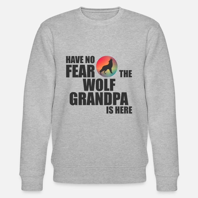 Le grand-père loup - Sweat bio CHANGER Stanley/Stella Unisexe - gris chiné