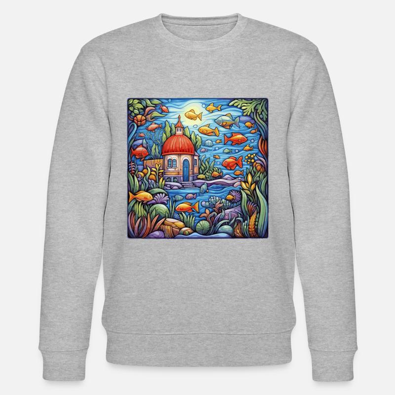 Aquarium - Stanley/Stella Unisex Bio-Sweatshirt CHANGER  - Grau meliert