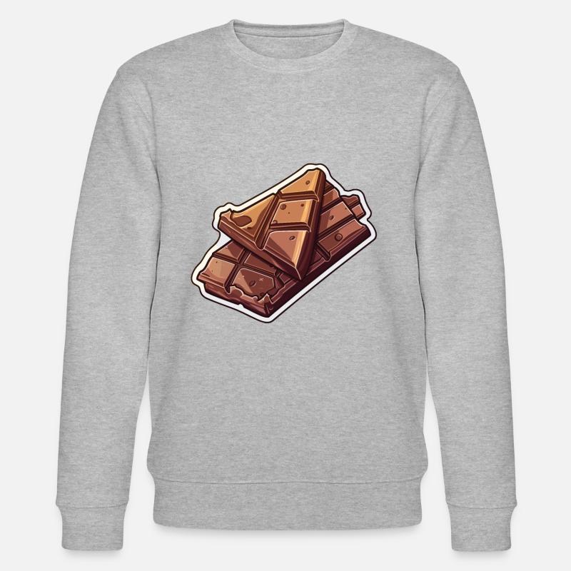 Barre de chocolat - Décadence délicate - Sweat bio CHANGER Stanley/Stella Unisexe - gris chiné