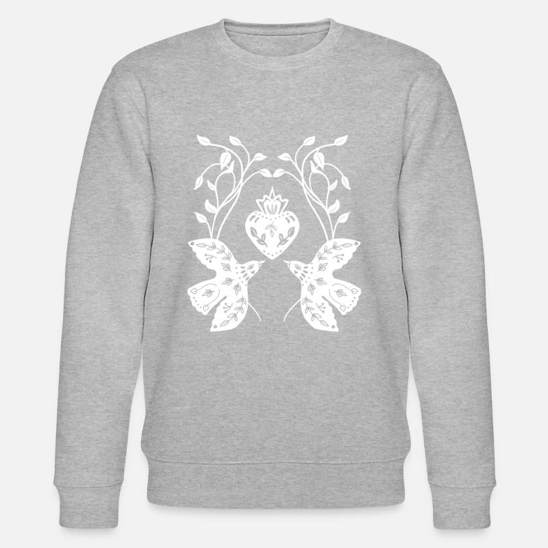 Weiße Vögel - Stanley/Stella Unisex Bio-Sweatshirt CHANGER  - Grau meliert