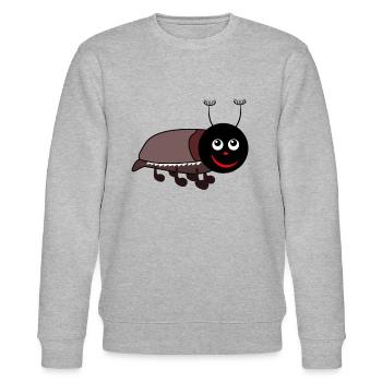 MAIKÄFER INSEKT GESCHENK KINDER - Stanley/Stella Unisex Bio-Sweatshirt CHANGER  - Grau meliert - Vorne - Nik (191cm) & Marisol (170cm)