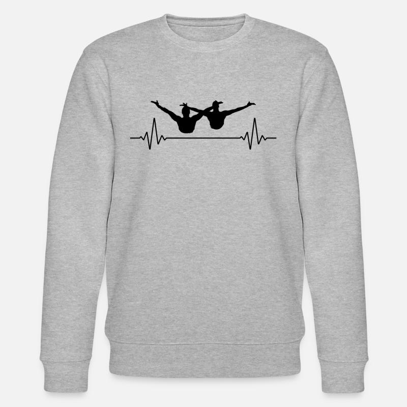 Synchro Swim Synchronized Swimming Heartbeat - Stanley/Stella CHANGER Unisex Organic Sweatshirt - heather grey