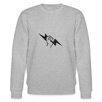 Flash electrician - Stanley/Stella CHANGER Unisex Organic Sweatshirt - heather grey - Front - Nik (191cm) & Marisol (170cm)